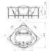 Акриловая угловая ванна Radomir Сорренто 148x148 см