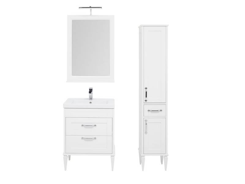 Характеристики Комплект мебели для ванной Aquanet Денвер 65 белый 