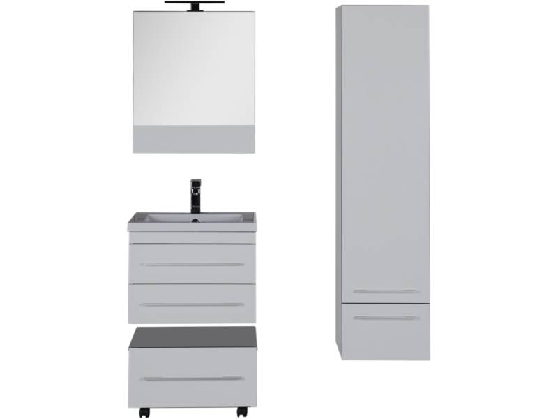 Комплект мебели для ванной Aquanet Верона 58 белый (подвесной, 2 ящика)