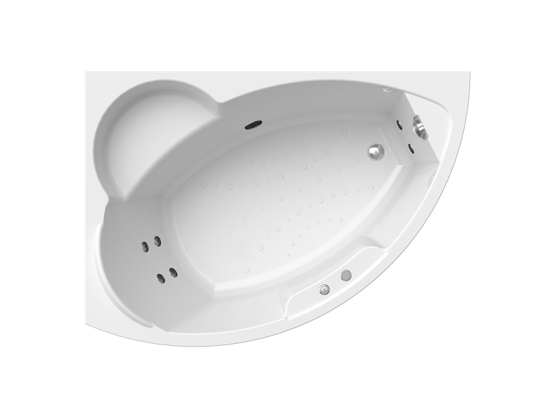 Характеристики Акриловая ванна Vannesa Алари 168x120 левая с гидромассажем Классик 
