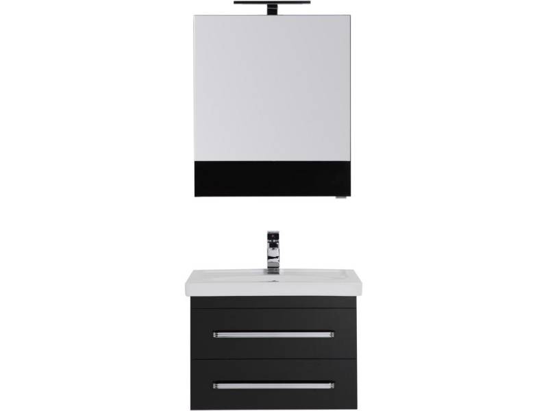Комплект мебели для ванной Aquanet Сиена 60 черный (подвесной 2 ящика)