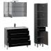 Комплект мебели для ванной Aquanet Верона 100 черный(напольный, 3 ящика)