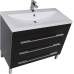 Комплект мебели для ванной Aquanet Верона 100 черный(напольный, 3 ящика)