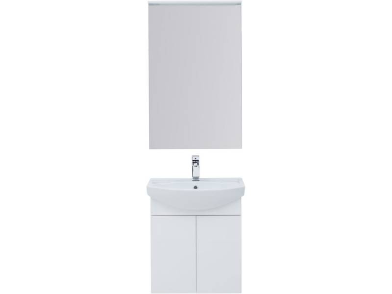 Комплект мебели для ванной Aquanet Ирис 60 белый (2 дверцы)
