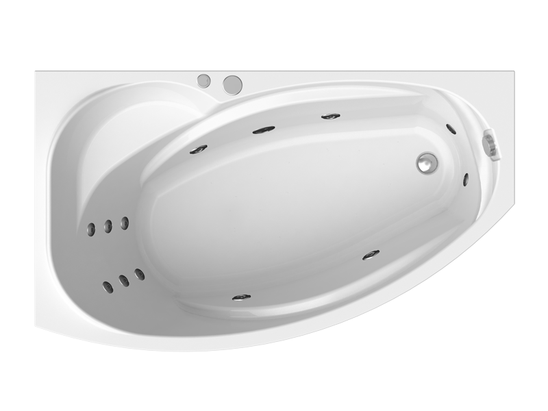 Характеристики Акриловая ванна Vannesa София 169x99 левая с гидромассажем Актив 