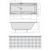 Акриловая прямоугольная ванна Alpen Cleo 180x80