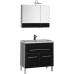 Характеристики Комплект мебели для ванной Aquanet Верона 90 черный (напольный 1 ящик 2 дверцы) 