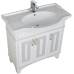 Комплект мебели для ванной Aquanet Валенса 100 белый краколет и серебро