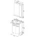 Комплект мебели для ванной Aquanet Асти 55 белый (2 дверцы, зеркало шкаф/полка)