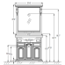 Комплект мебели Opadiris (Опадирис) Риспекто 95 см белый матовый