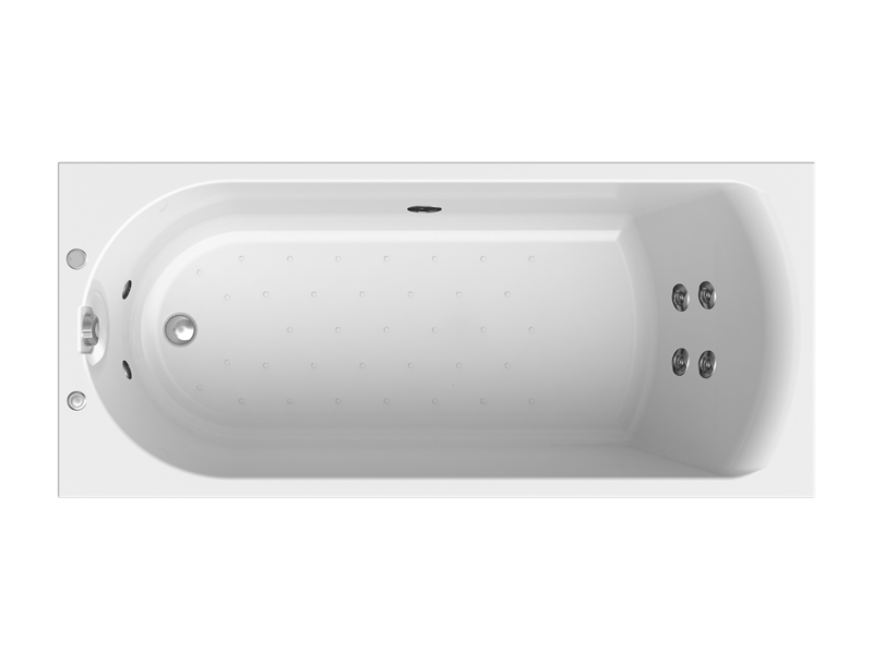 Характеристики Акриловая ванна Vannesa Николь 180x80 с гидромассажем Классик 
