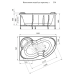 Акриловая угловая ванна Radomir Ирма 2 149x96 см левая
