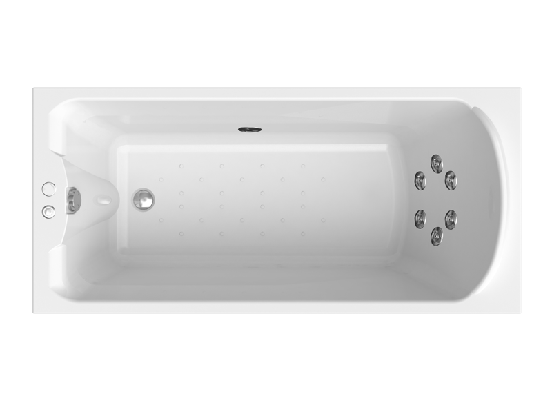 Характеристики Акриловая ванна Radomir Ларедо 3 168,5x70 с гидромассажем "Стандарт" 