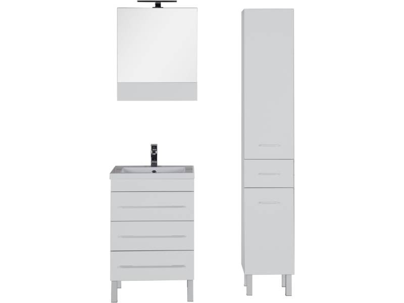 Характеристики Комплект мебели для ванной Aquanet Верона 58 белый (напольный 3 ящика) 
