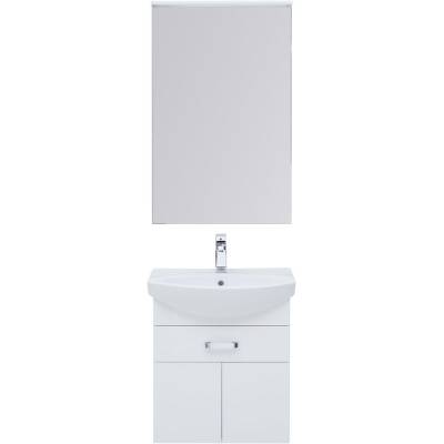 Комплект мебели для ванной Aquanet Ирис 60 белый (1 ящик, 2 дверцы)