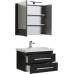 Комплект мебели для ванной Aquanet Сиена 70 черный (подвесной 2 ящика)