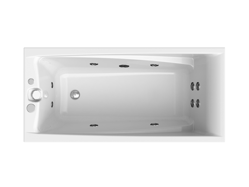 Характеристики Акриловая ванна Vannesa Фелиция 160x75 с гидромассажем Актив 