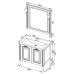 Комплект мебели для ванной Aquanet Паола 90 белый/серебро (литьевой мрамор)