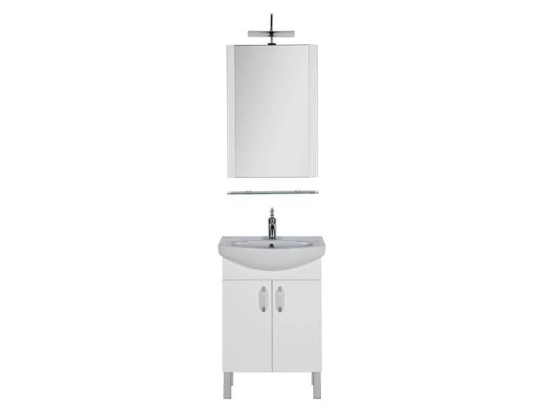Комплект мебели для ванной Aquanet Алькона 60 белый (2 дверцы)