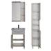 Характеристики Комплект мебели для ванной Aquanet Донна 60 белый дуб (2 дверцы) 