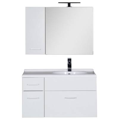 Комплект мебели для ванной Aquanet Данте 85 R белый (камерино 1 навесной шкафчик)