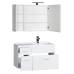 Характеристики Комплект мебели для ванной Aquanet Данте 85 R белый (камерино 1 навесной шкафчик) 