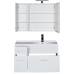 Характеристики Комплект мебели для ванной Aquanet Данте 85 R белый (камерино 1 навесной шкафчик) 