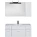 Характеристики Комплект мебели для ванной Aquanet Данте 110 L белый (1 навесной шкафчик) 