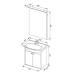 Характеристики Комплект мебели для ванной Aquanet Грейс 60 дуб сонома/белый (2 дверцы) 