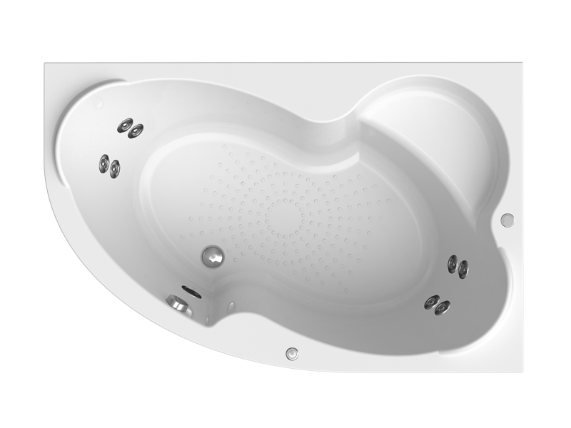 Характеристики Акриловая ванна Vannesa Ирма 3 160x105 правая с гидромассажем Классик 