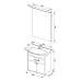 Характеристики Комплект мебели для ванной Aquanet Грейс 60 дуб сонома/белый (1 ящик, 2 дверцы) 