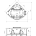 Акриловая угловая ванна Radomir Сорренто 3 130x130 см