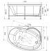 Акриловая угловая ванна Radomir Монти 150x105 см правая 