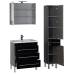 Характеристики Комплект мебели для ванной Aquanet Верона 75 черный (напольный 3 ящика) 