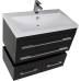 Характеристики Комплект мебели для ванной Aquanet Верона 90 черный (подвесной 2 ящика) 