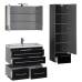 Характеристики Комплект мебели для ванной Aquanet Верона 90 черный (подвесной 2 ящика) 