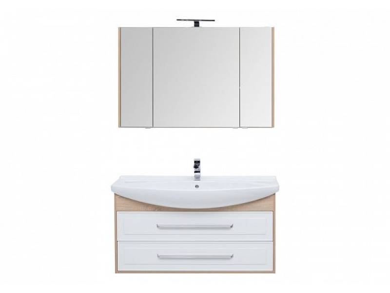 Комплект мебели для ванной Aquanet Остин 120 дуб сонома и белый