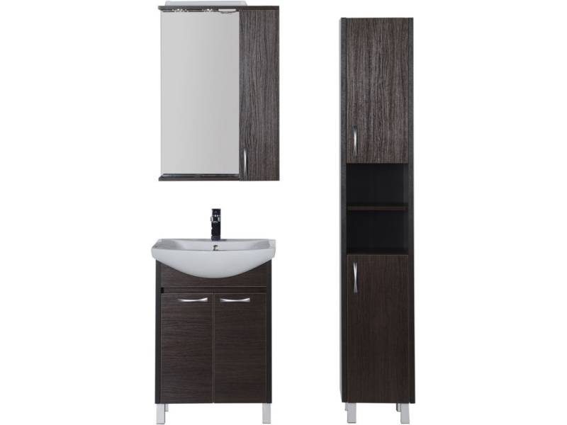 Характеристики Комплект мебели для ванной Aquanet Донна 60 венге (2 дверцы) 
