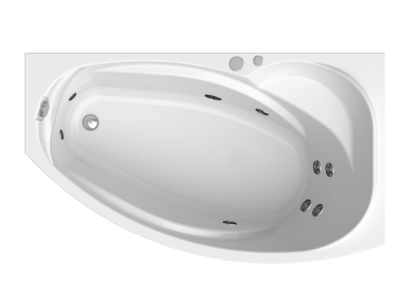 Характеристики Акриловая ванна Vannesa София 169x99 правая с гидромассажем Баланс 