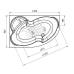 Акриловая ванна Radomir Ирма 149x96 левая с гидромассажем "Актив"