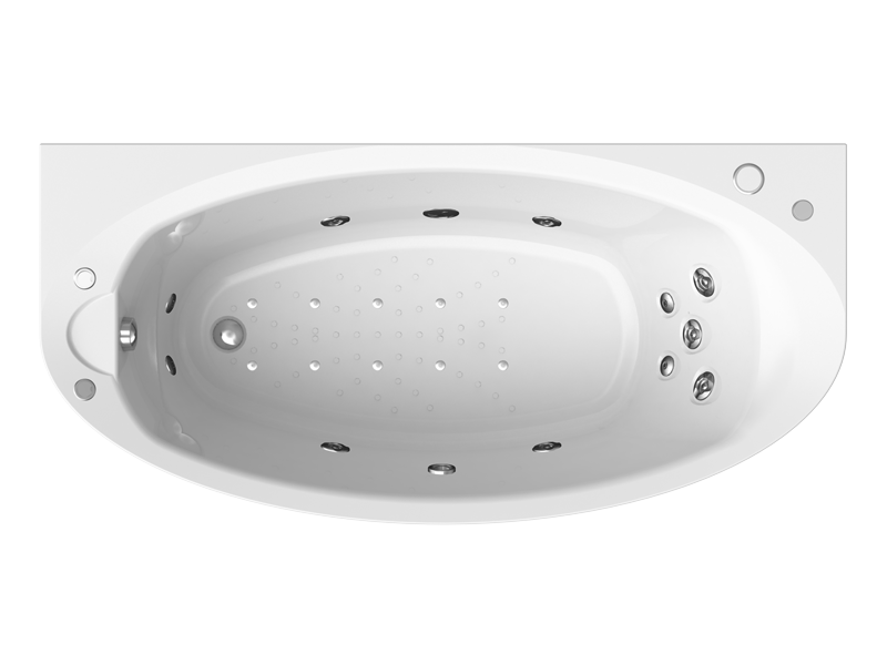 Характеристики Акриловая ванна Radomir Неаполи 180x85 с гидромассажем "Терапия" 