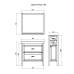 Комплект мебели ASB-Woodline Римини 80 белый/патина серебро