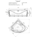 Акриловая ванна Radomir Альтея 125x125 с гидромассажем "Актив"