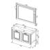Комплект мебели для ванной Aquanet Паола 120 белый/серебро (литьевой мрамор)