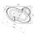 Акриловая ванна Radomir Ирма 149x96 см правая с гидромассажем "Актив"