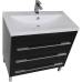 Характеристики Комплект мебели для ванной Aquanet Верона 90 черный (напольный 3 ящика) 