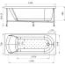 Акриловая ванна Radomir Николь 168x70 см с гидромассажем "Актив"