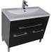 Комплект мебели для ванной Aquanet Верона 100 черный (напольный, 1 ящик, 2 дверцы)