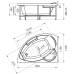Акриловая ванна Radomir Алари 168x120 левая с гидромассажем "Актив"
