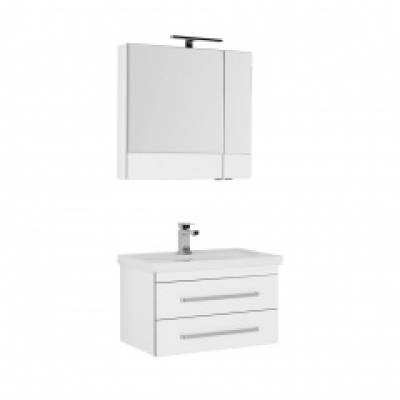 Комплект мебели для ванной Aquanet Сиена 70 белый (подвесной 2 ящика)